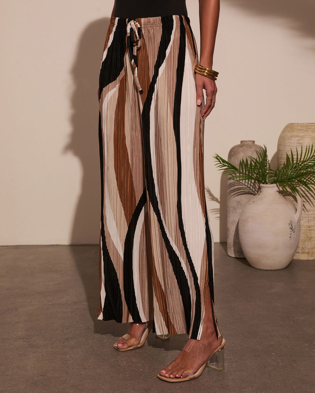 Milley Plisse Abstract Pants - Image 3