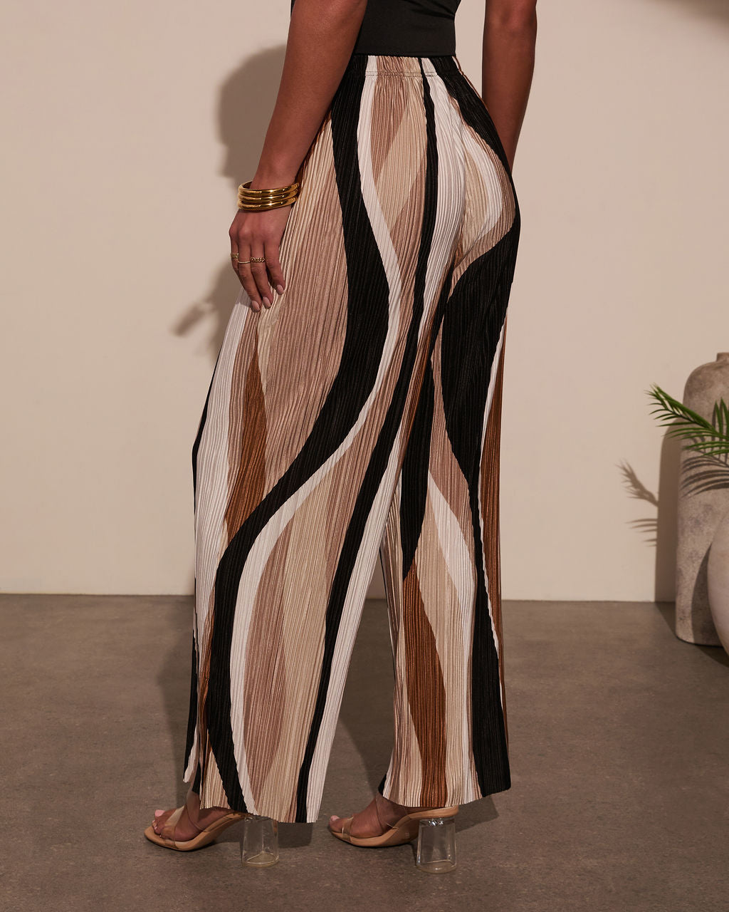 Milley Plisse Abstract Pants - Image 4