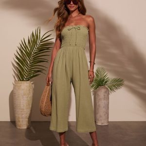 Sloane Strapless Fitted Waist Jumpsuit