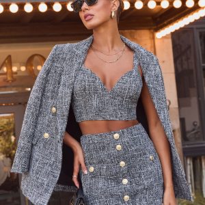 Corenne Tweed Mini Skirt