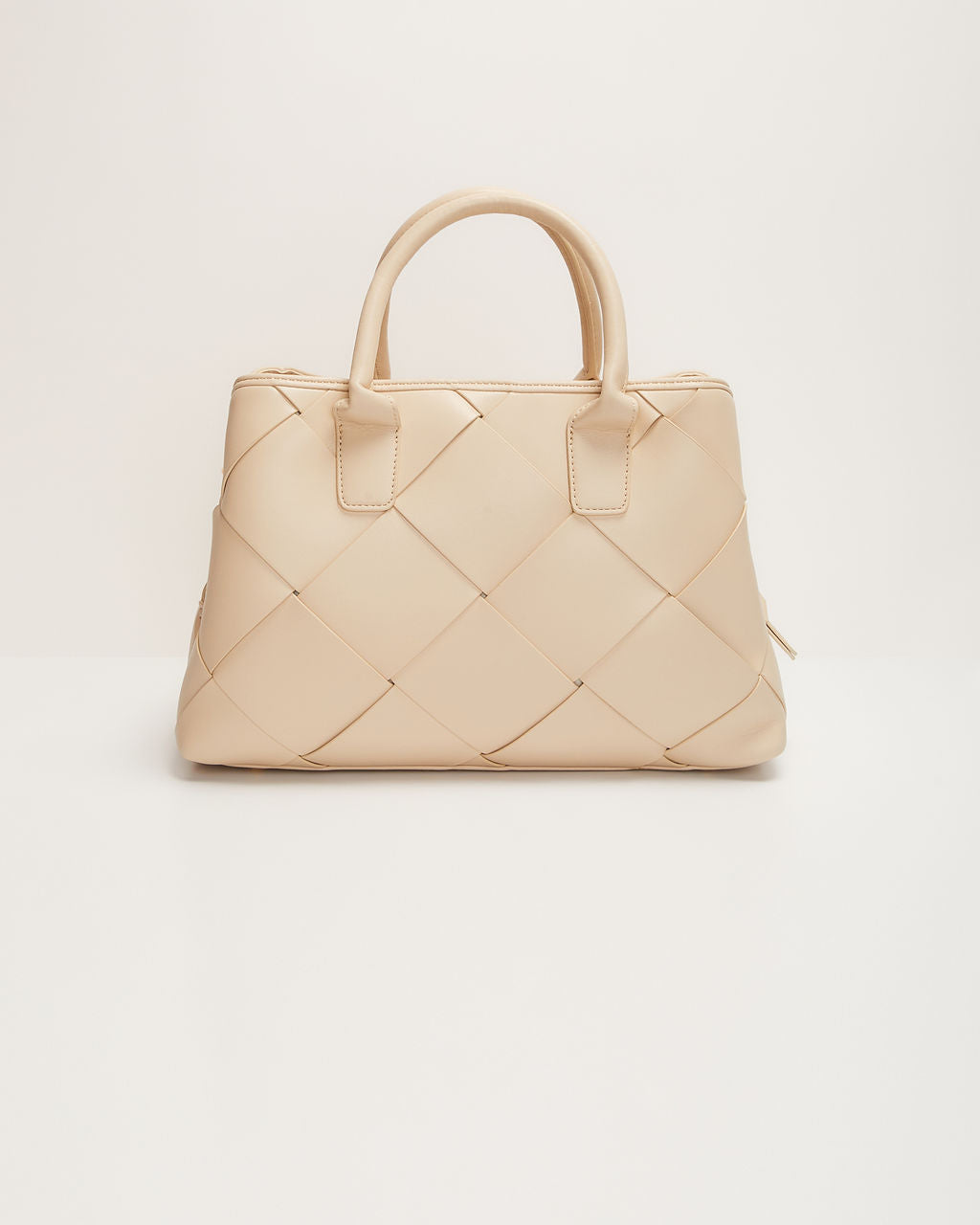 Giorgia Faux Leather Woven Top Handle Bag - Image 2