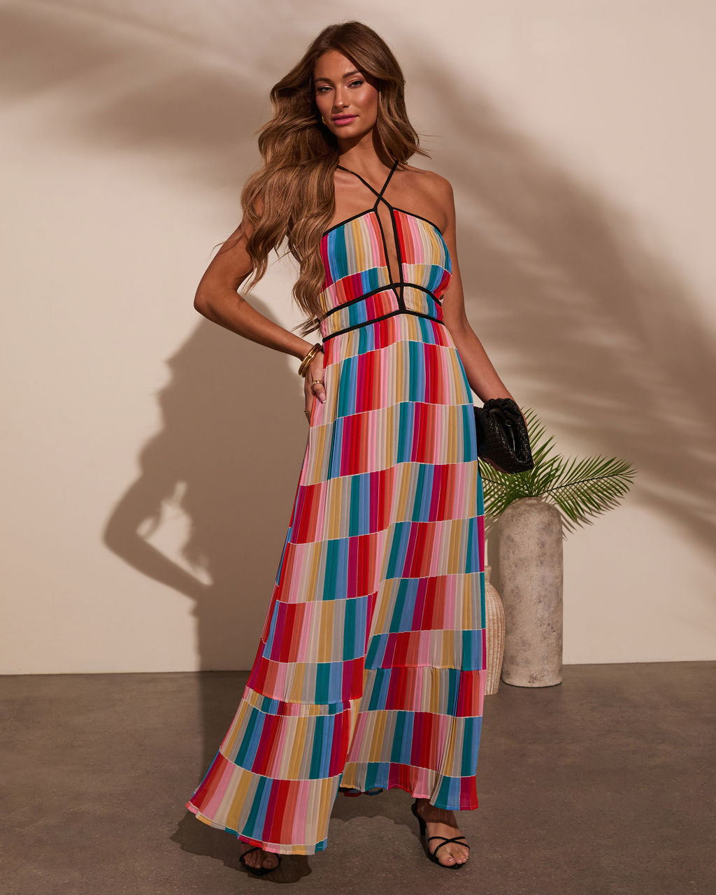 Kimber Abstract Pleated Maxi Dress - Image 7