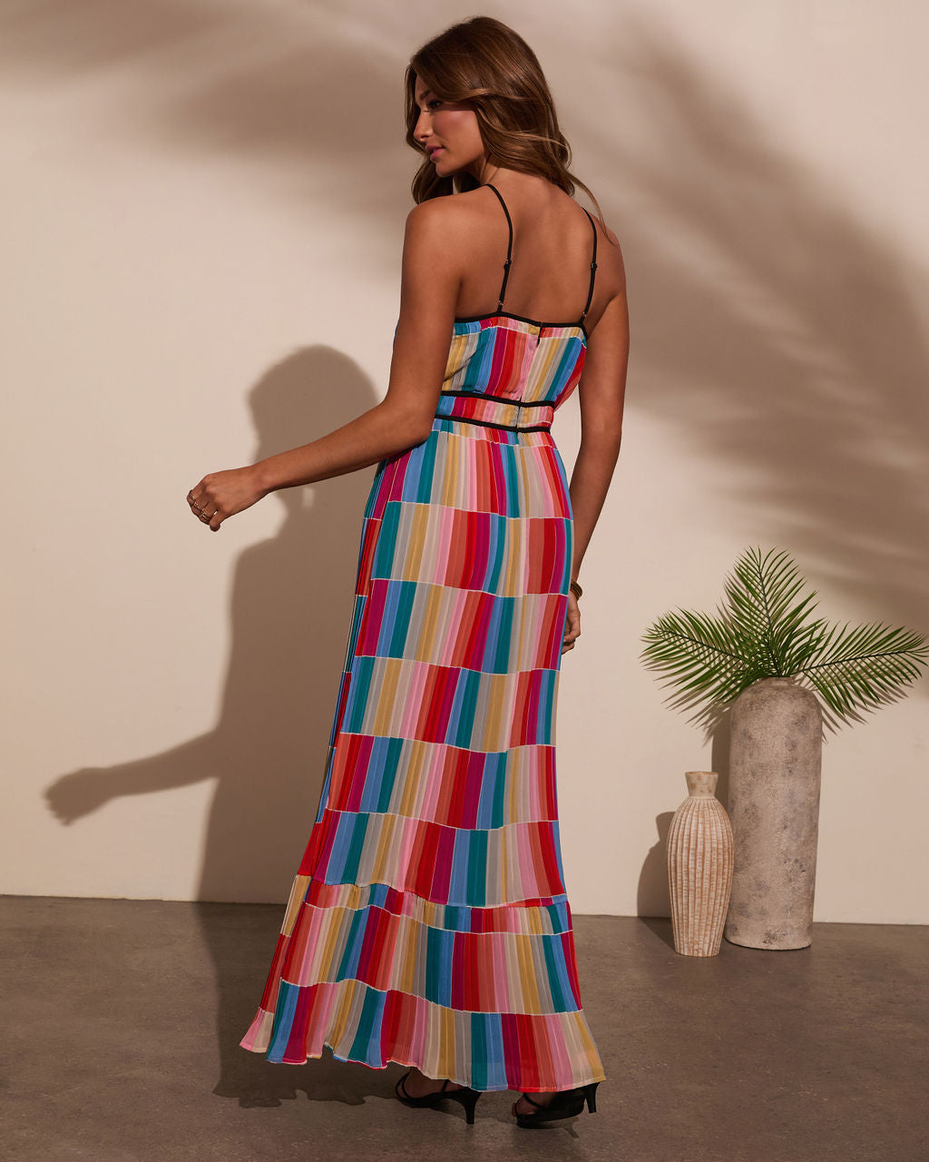 Kimber Abstract Pleated Maxi Dress - Image 10