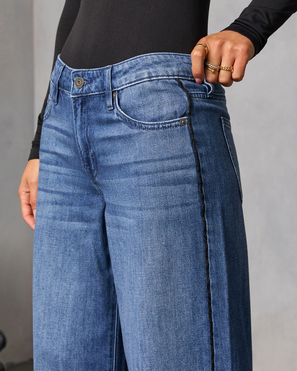 Senisa Rigid Wide Leg Jeans - Image 6