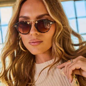 Shailena Round Tortoise Frame Sunglasses