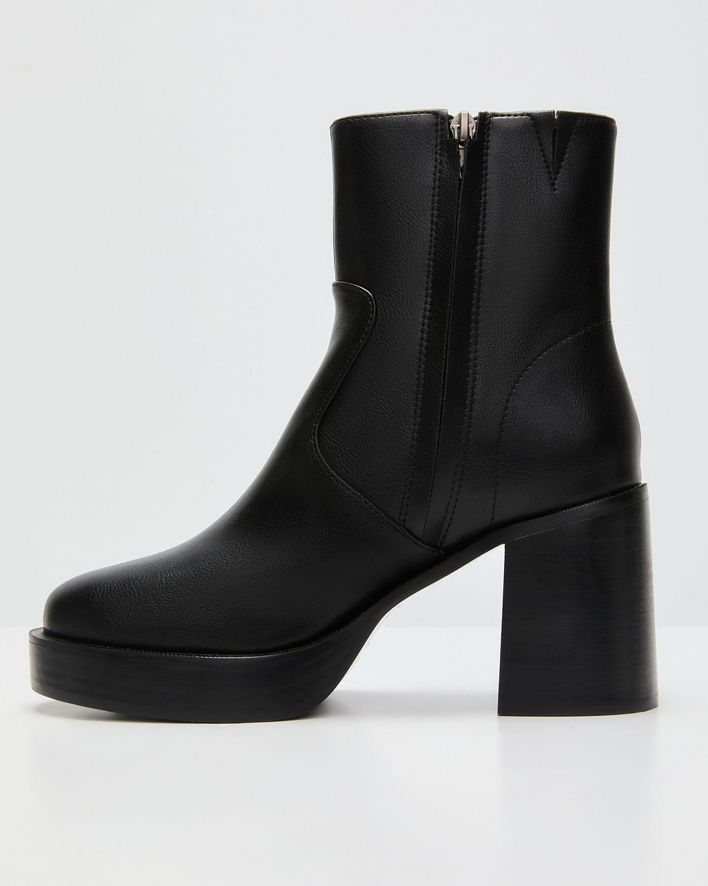 Roem Leather Platform Ankle Booties - Image 3