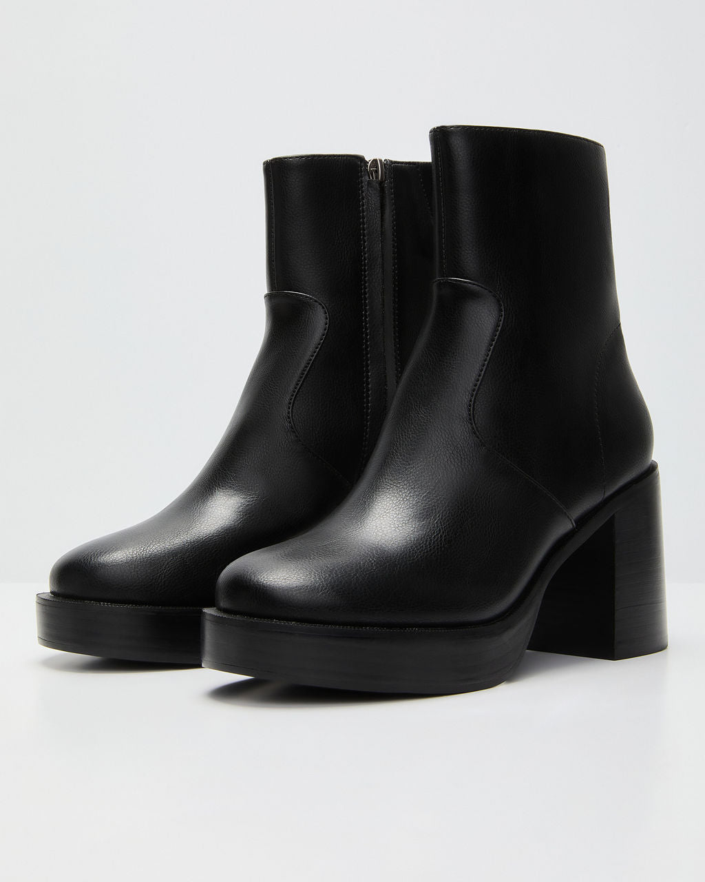 Roem Leather Platform Ankle Booties - Image 2