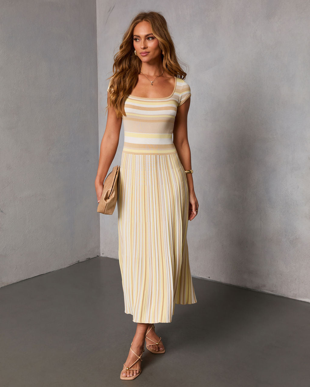 Chanley Striped Midi Dress - Image 6