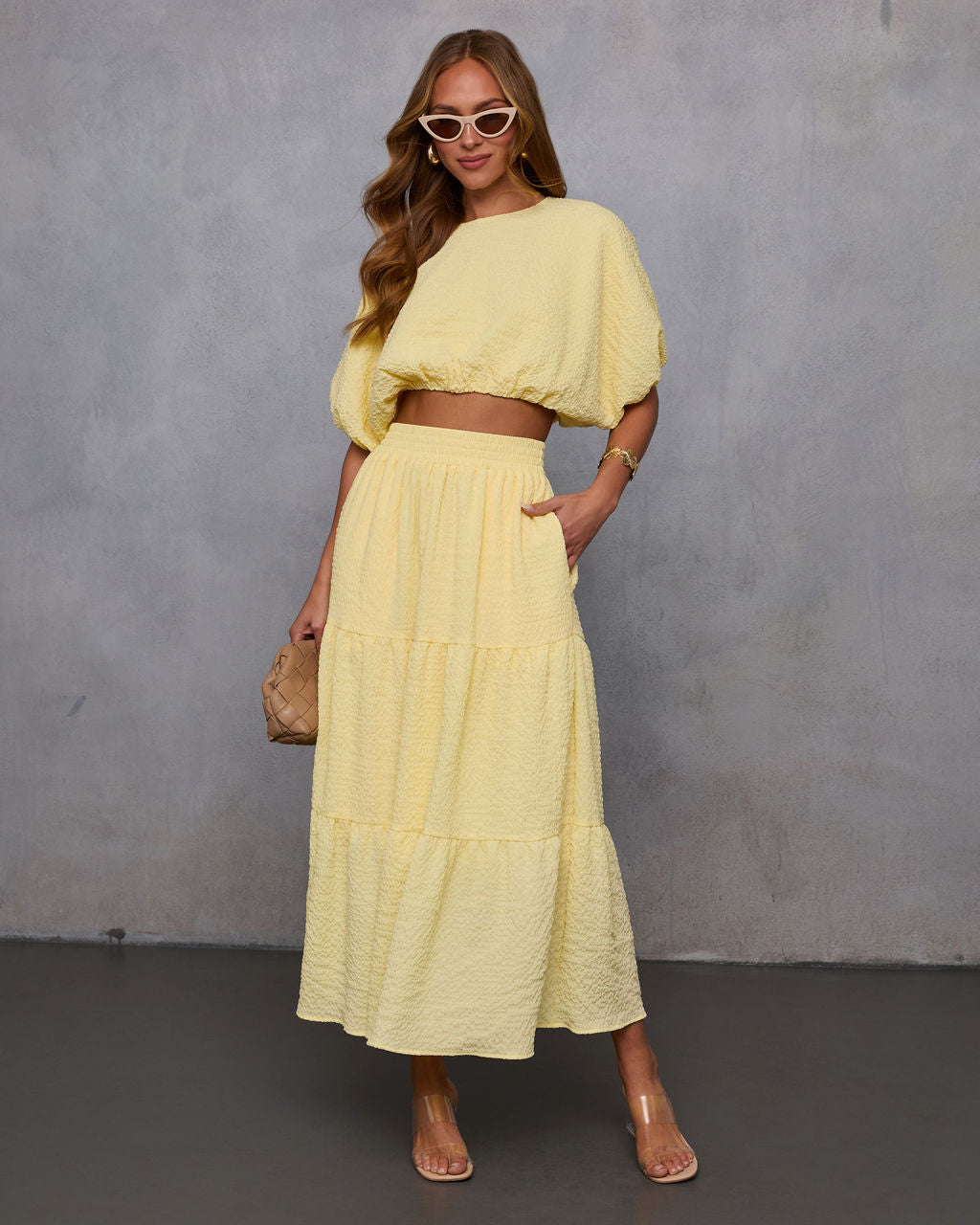 Liena Tiered Gauze Midi Skirt - Image 5