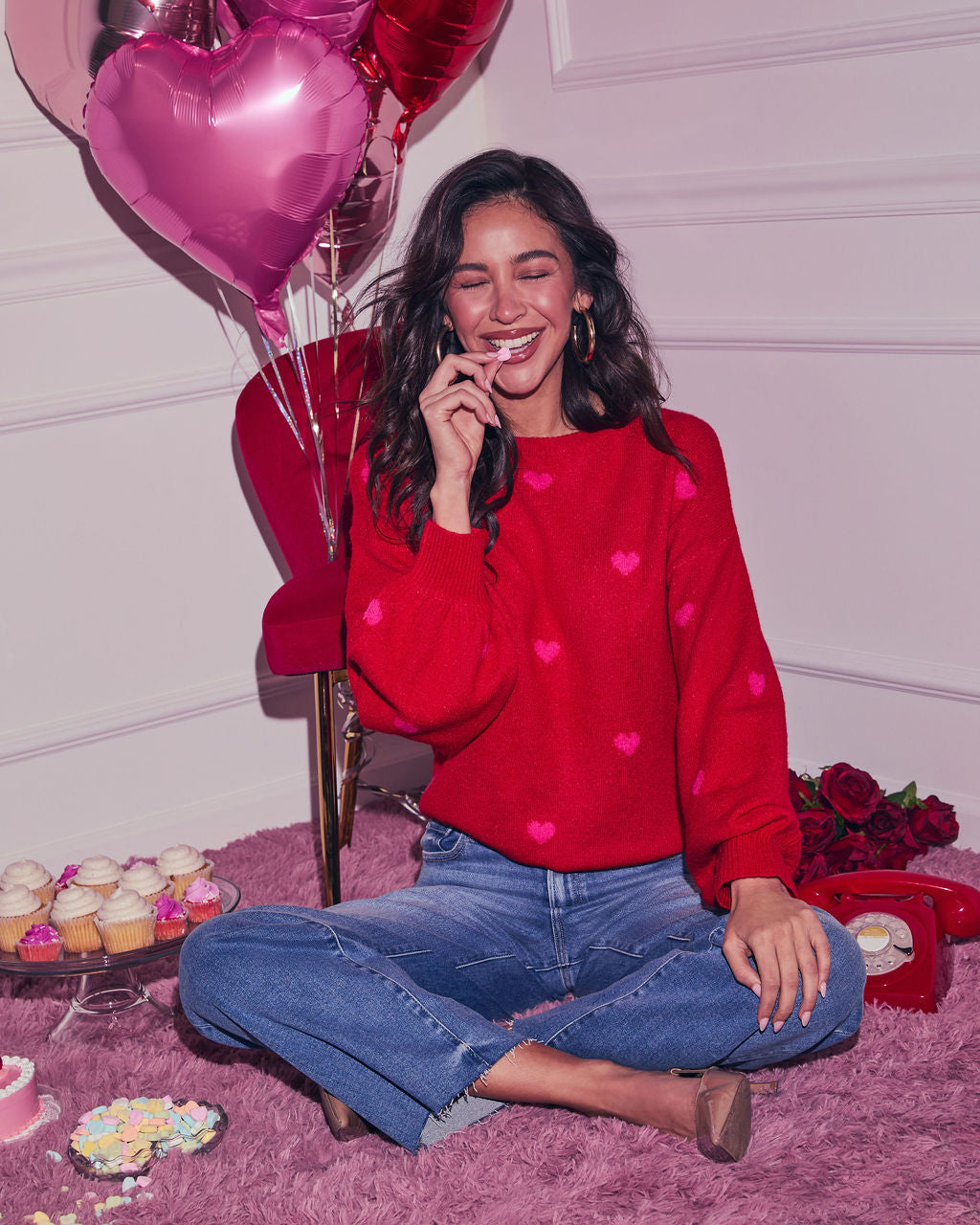 Normah Embroidered Heart Sweater - Image 5