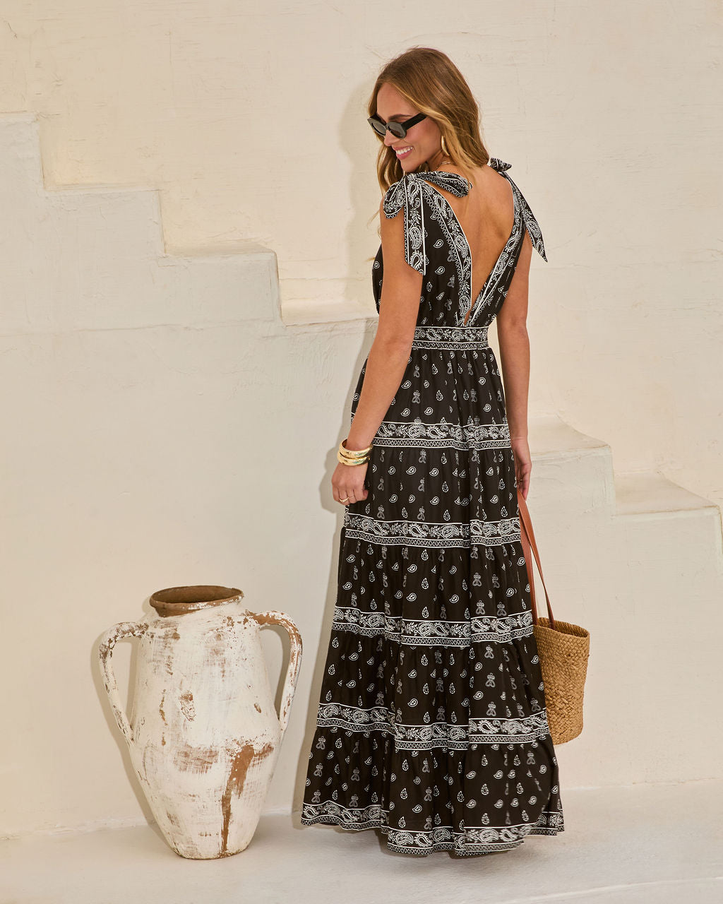 Manda Fit And Flare Paisley Maxi Dress - Image 4