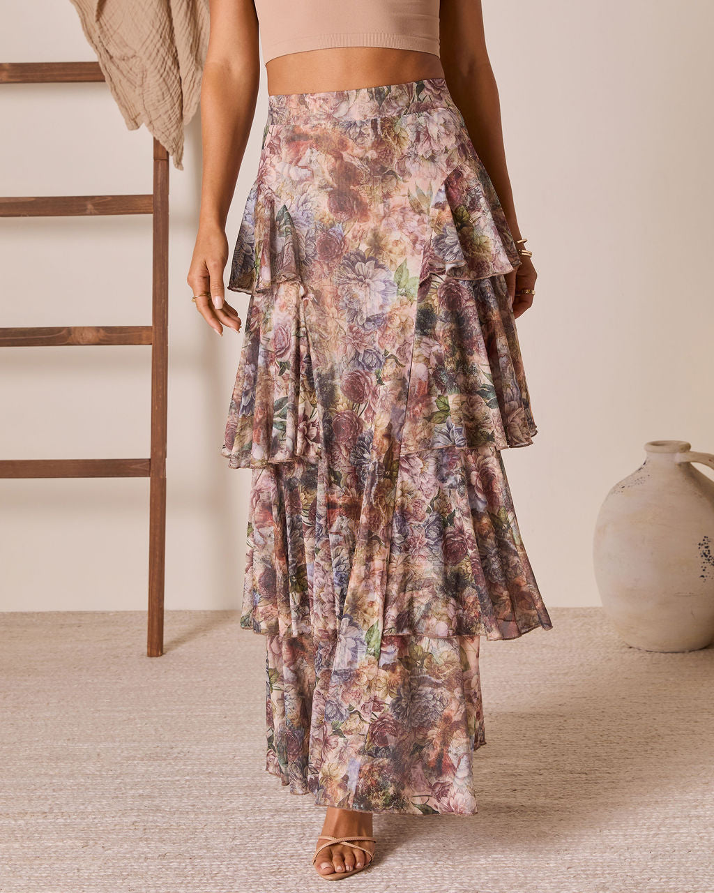 Reissa Tiered Maxi Skirt - Image 2