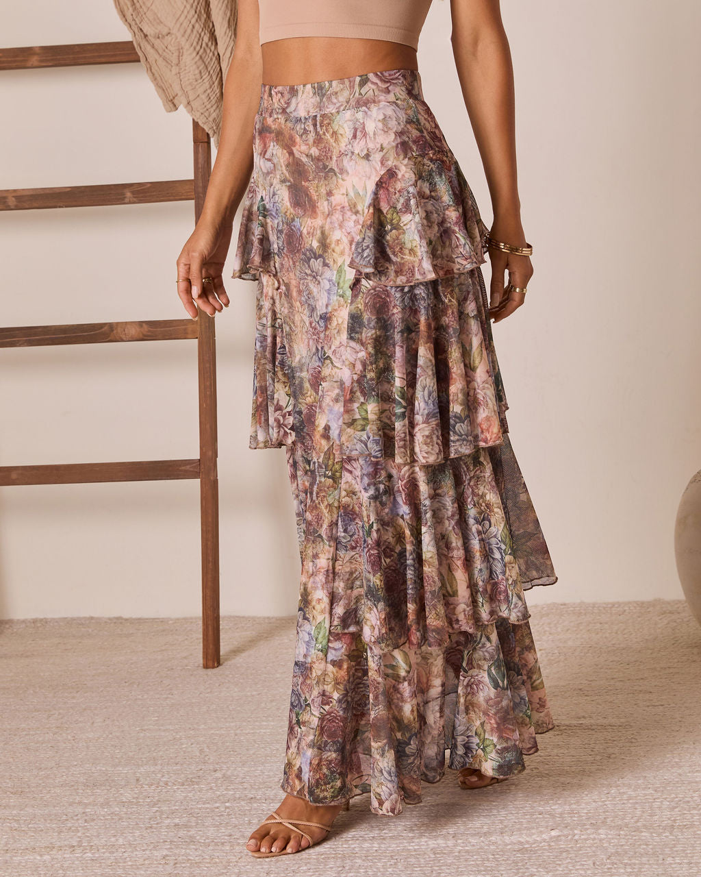 Reissa Tiered Maxi Skirt - Image 3