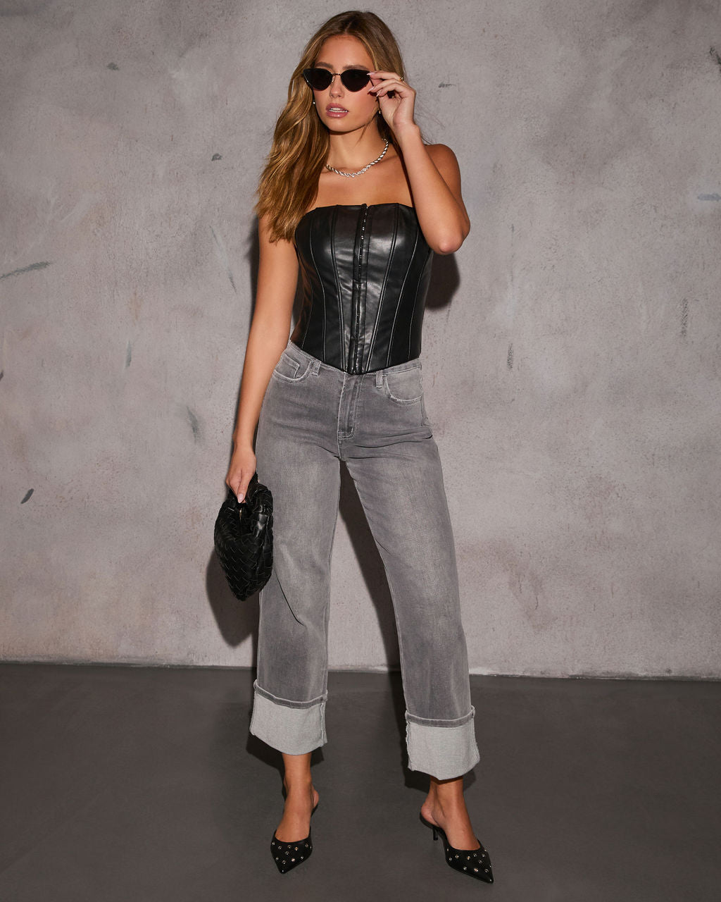 Modern Muse Strapless Leather Top - Image 11