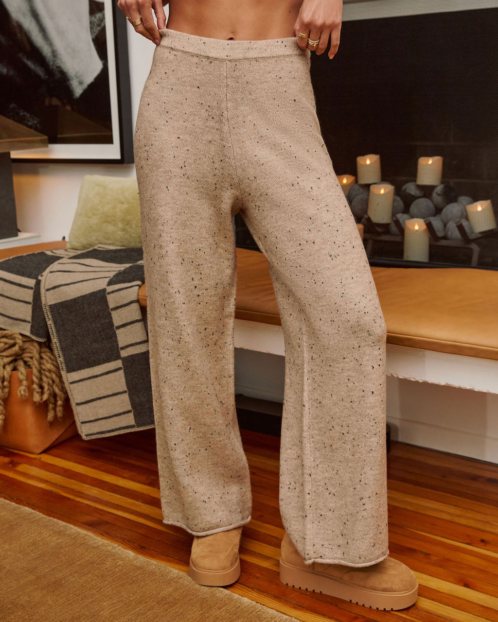 Frosted Wonder Knit Wide Leg Pants - Image 2