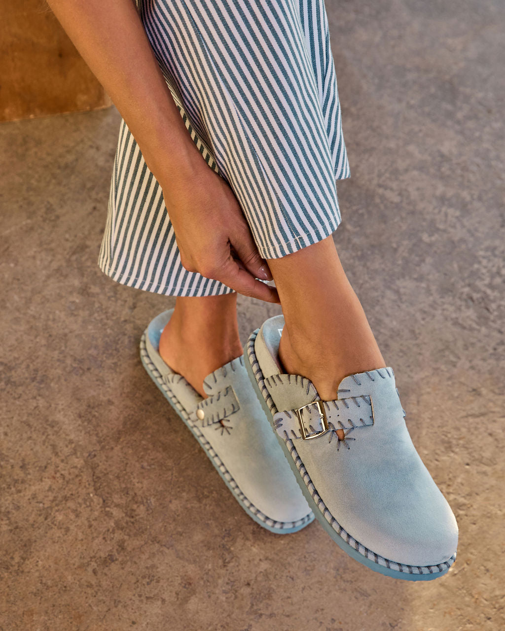 Chic Comfort Stitch Slip On Mules - Image 7