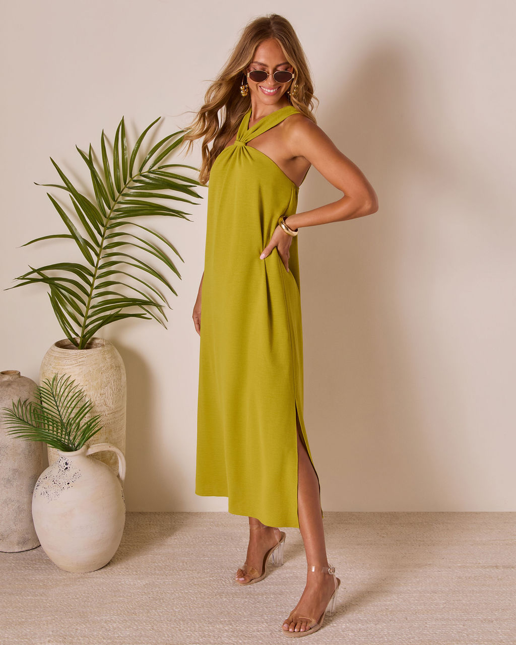 Tropic Whisper Halter Maxi Dress - Image 3