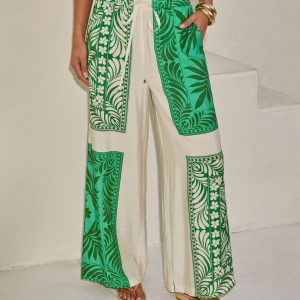 Relaxed Riviera Tropical Print Relaxed Drawstring Pant