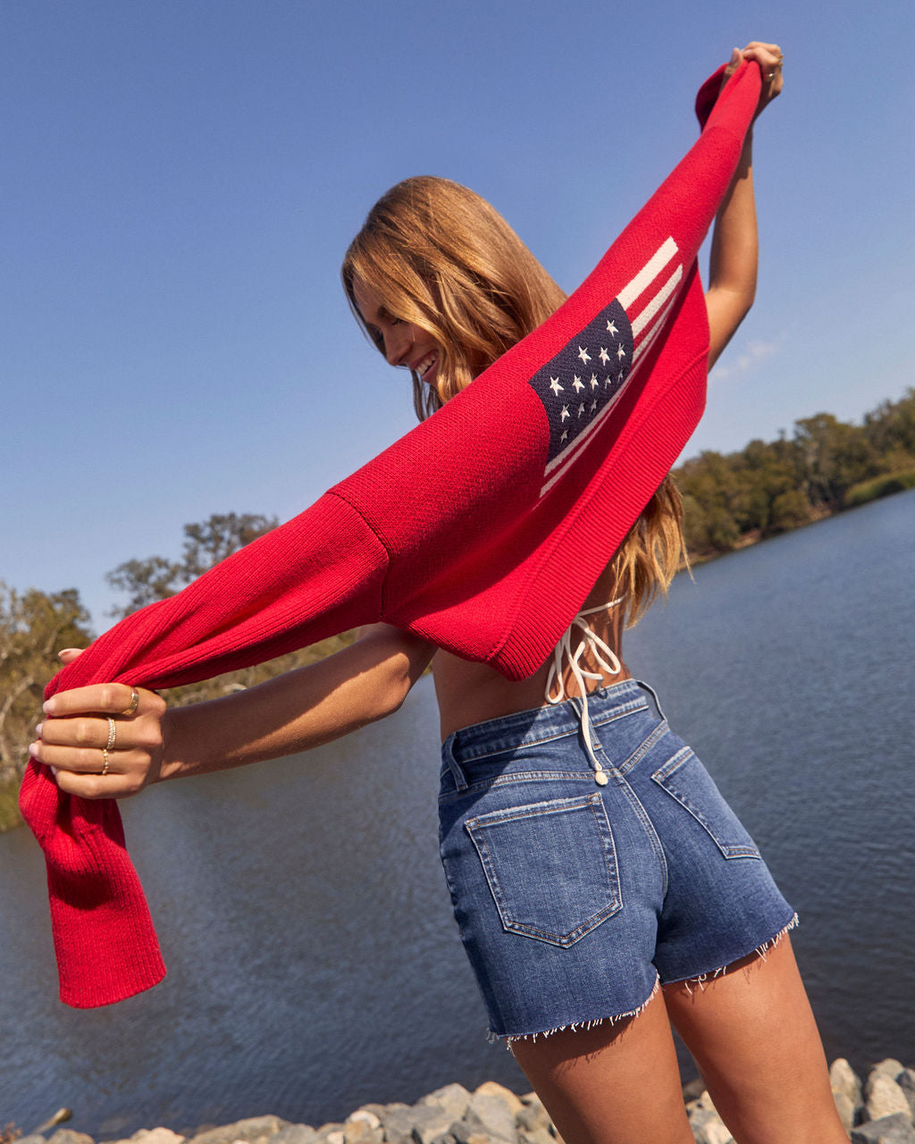 Western Light Distressed Denim Shorts - Image 4