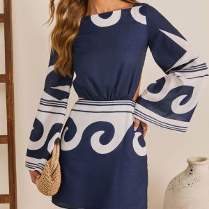 Blue Harbor Abstract Mini Dress