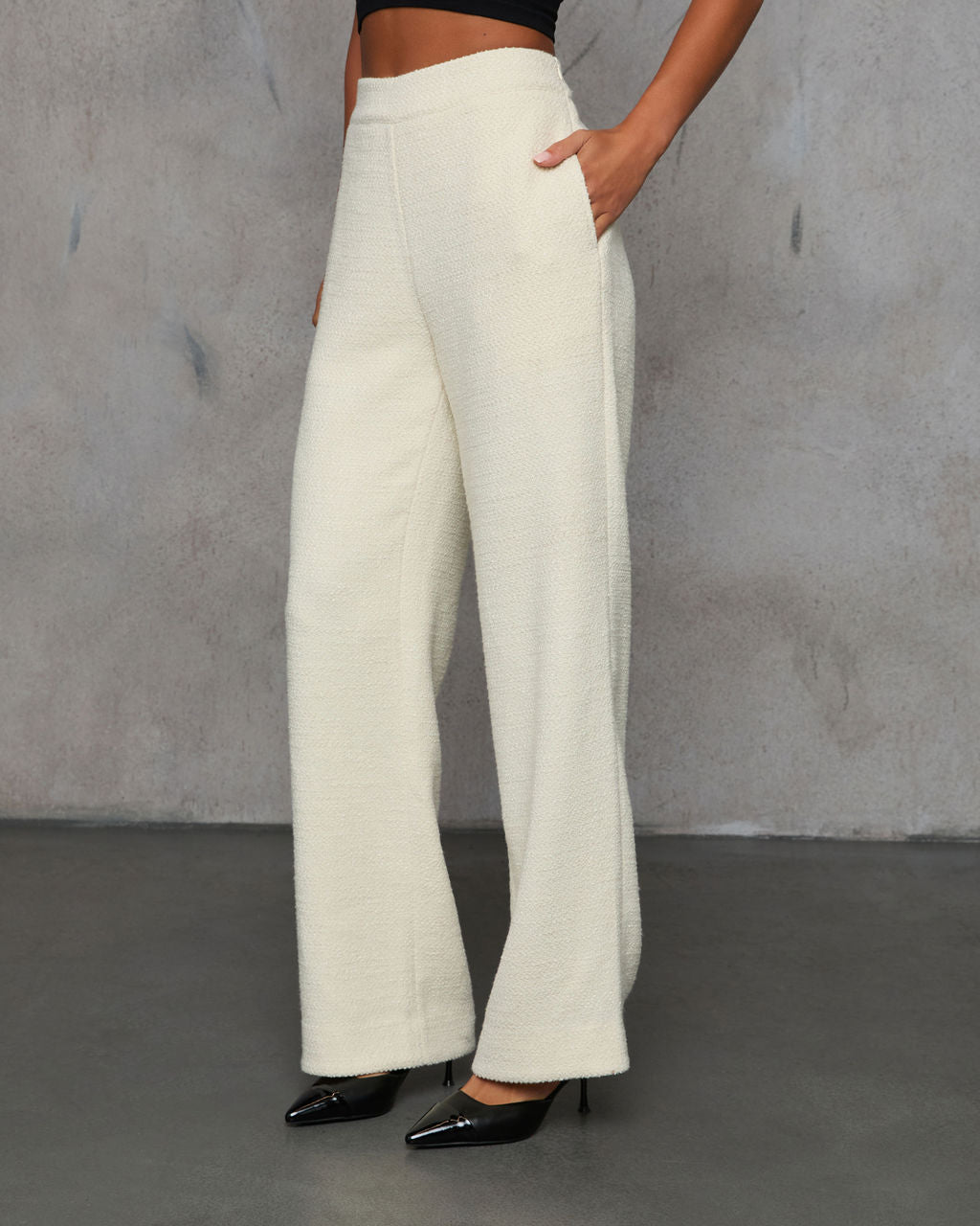 Kayleen High Rise Tweed Trouser - Image 3