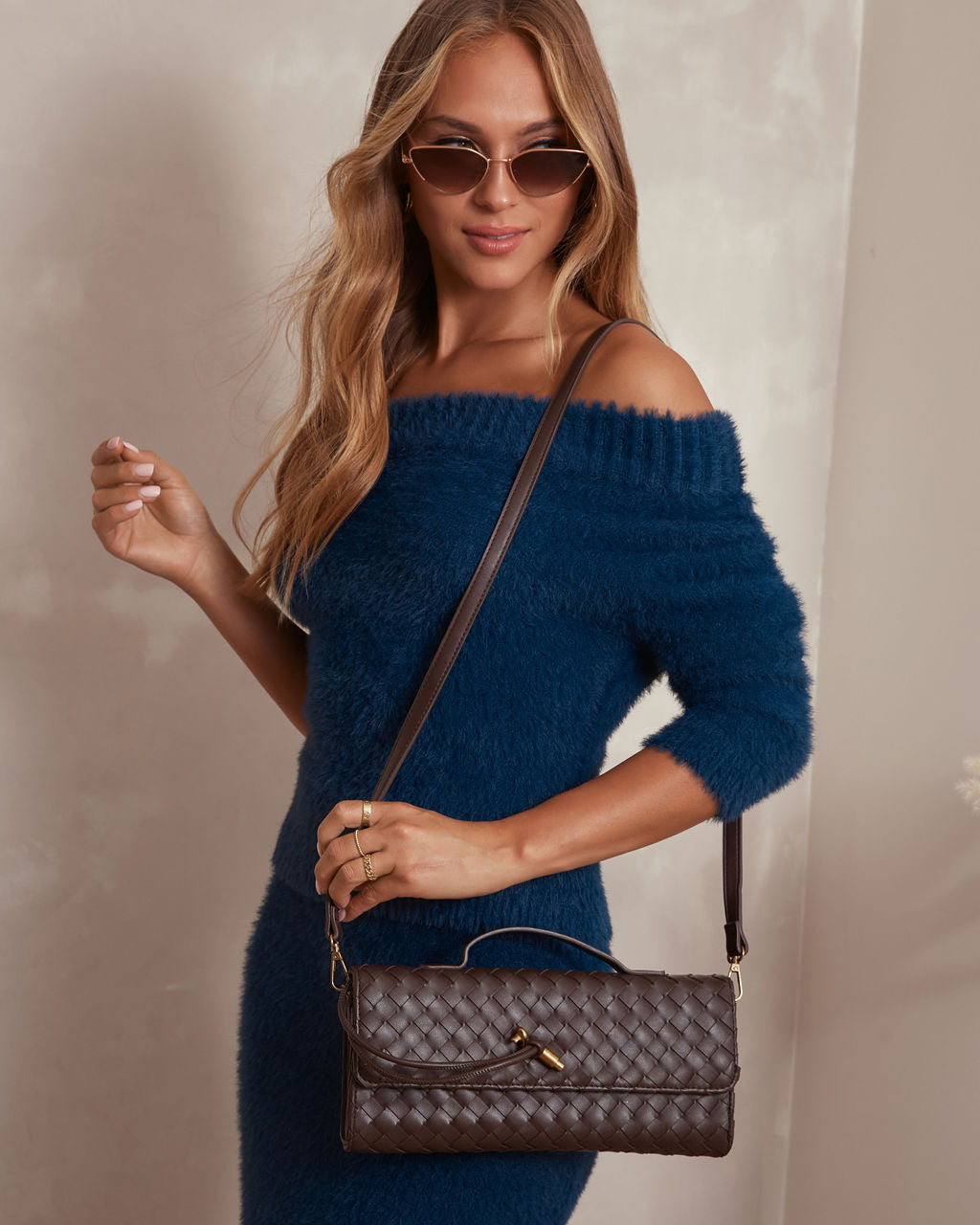 Porta Woven Leather Top Handle Clutch - Image 20