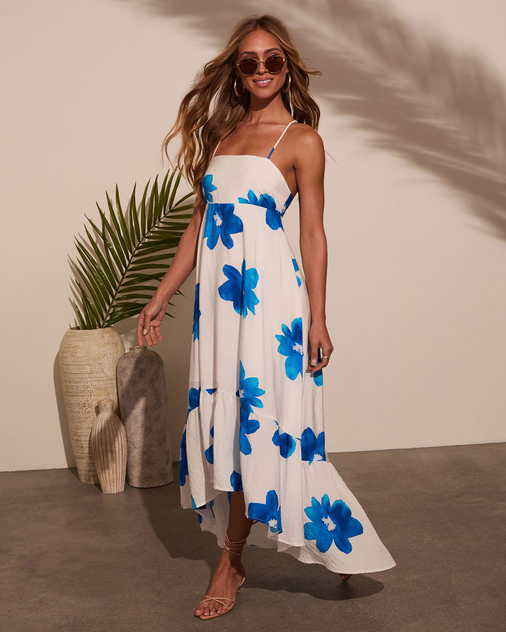 Avalee Floral High Low Midi Dress - Image 3
