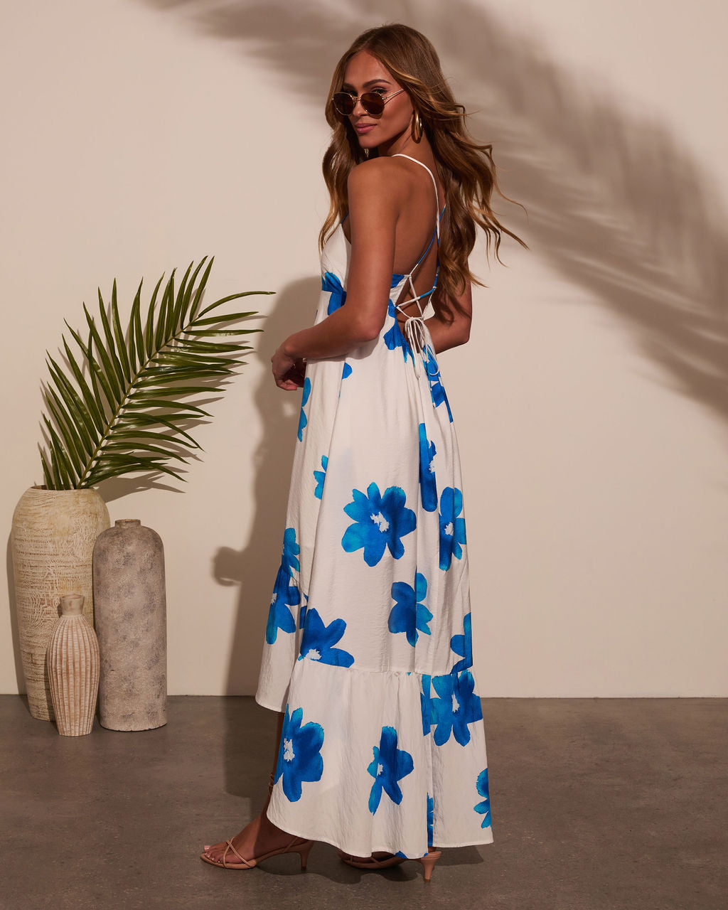 Avalee Floral High Low Midi Dress - Image 4