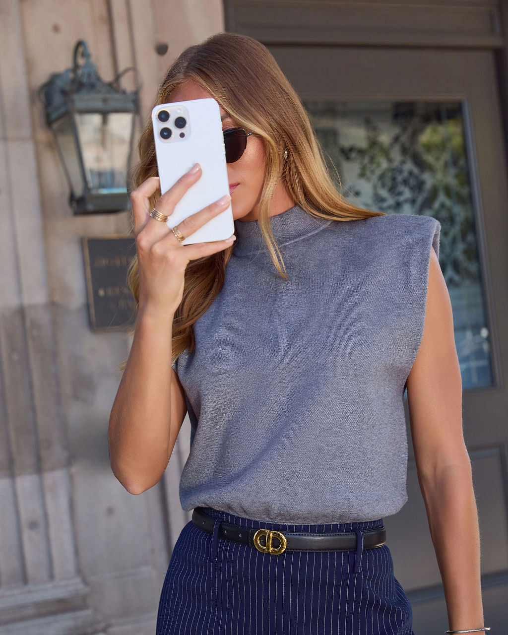 First Harvest Cap Sleeve Mock Neck Sweater - Image 12