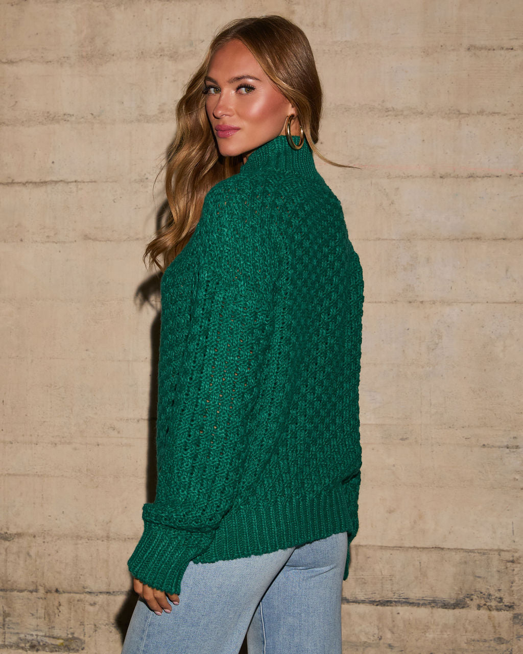 Kerri Textured Mock Neck Knit Sweater - Image 22