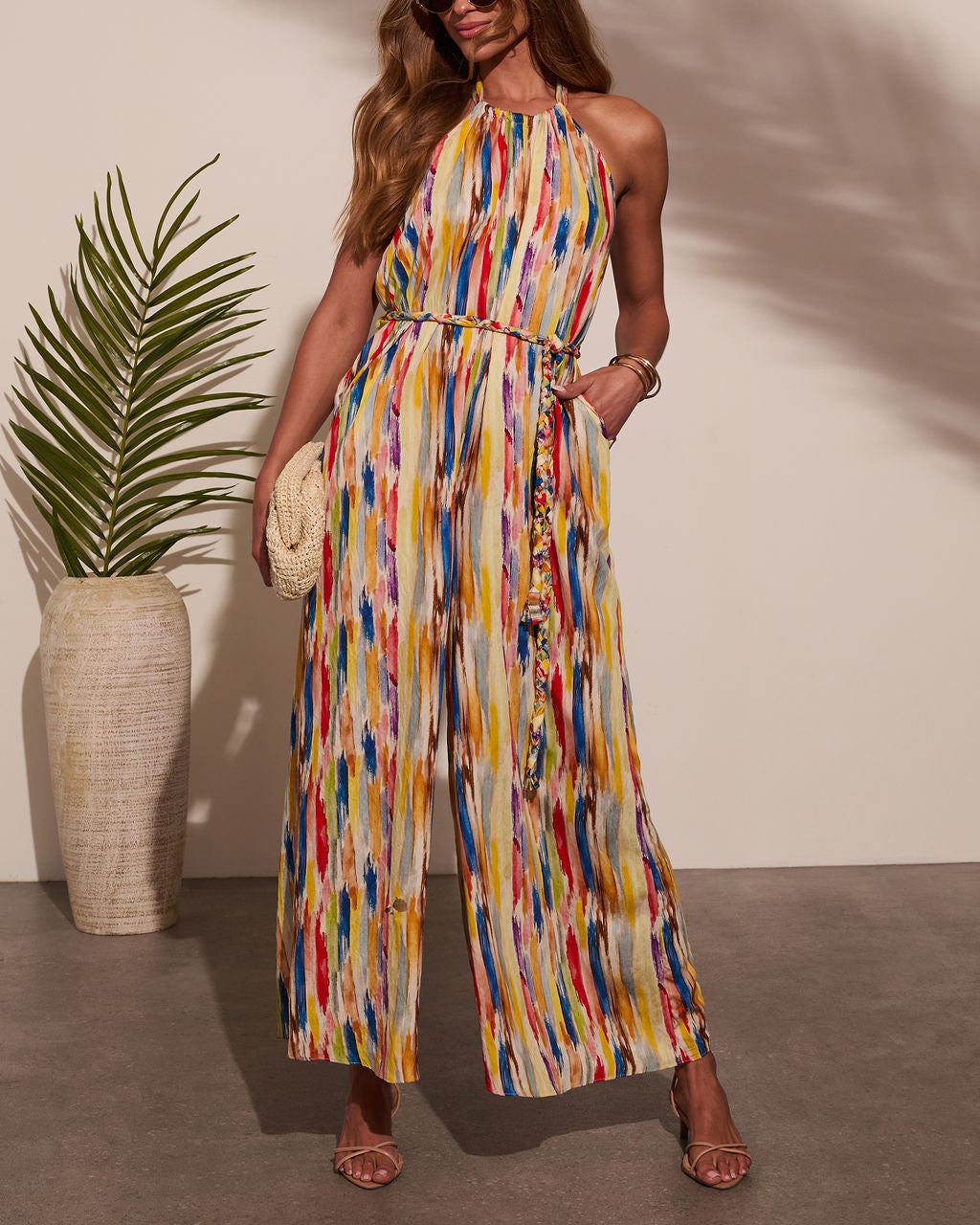 Magic Hour Halter Waist Tie Jumpsuit - Image 6