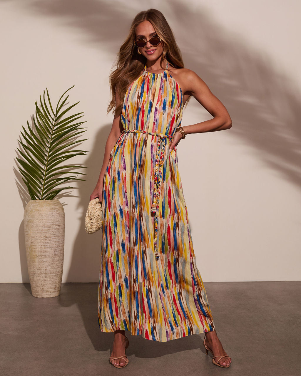 Magic Hour Halter Waist Tie Jumpsuit - Image 5