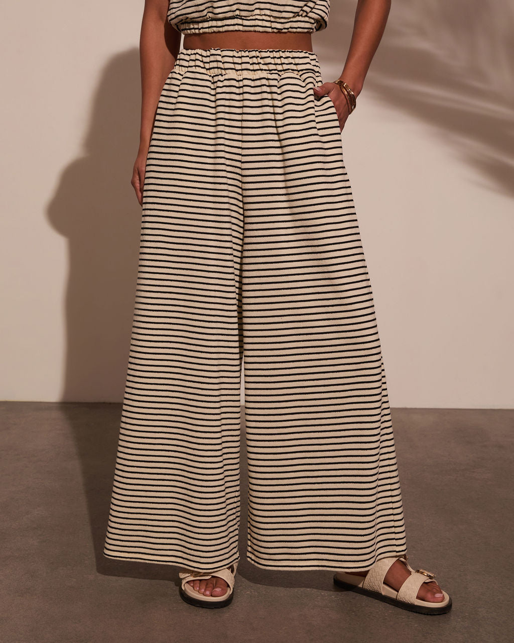 Washed Away Striped Wide Leg Pants - Image 2