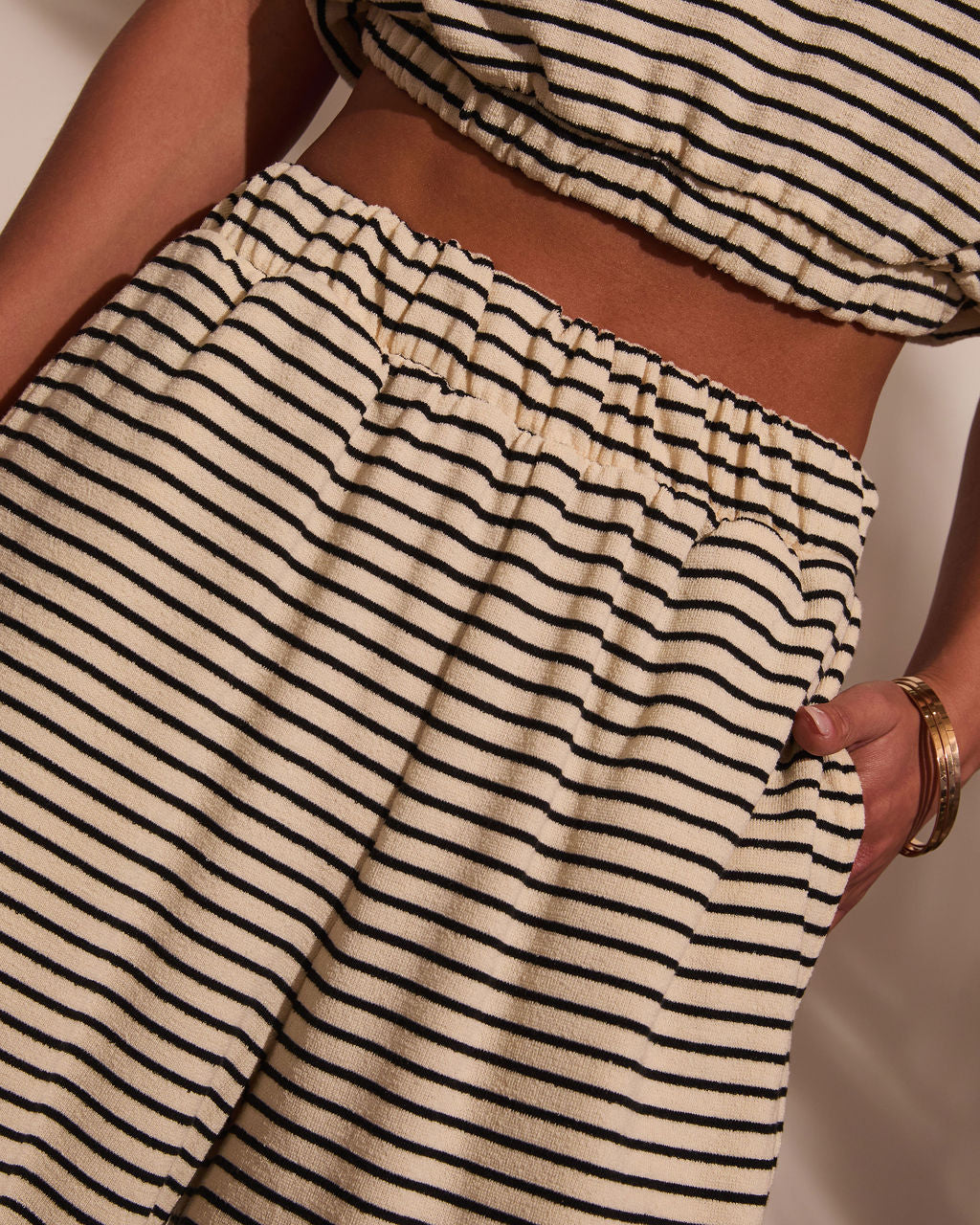 Washed Away Striped Wide Leg Pants - Image 6