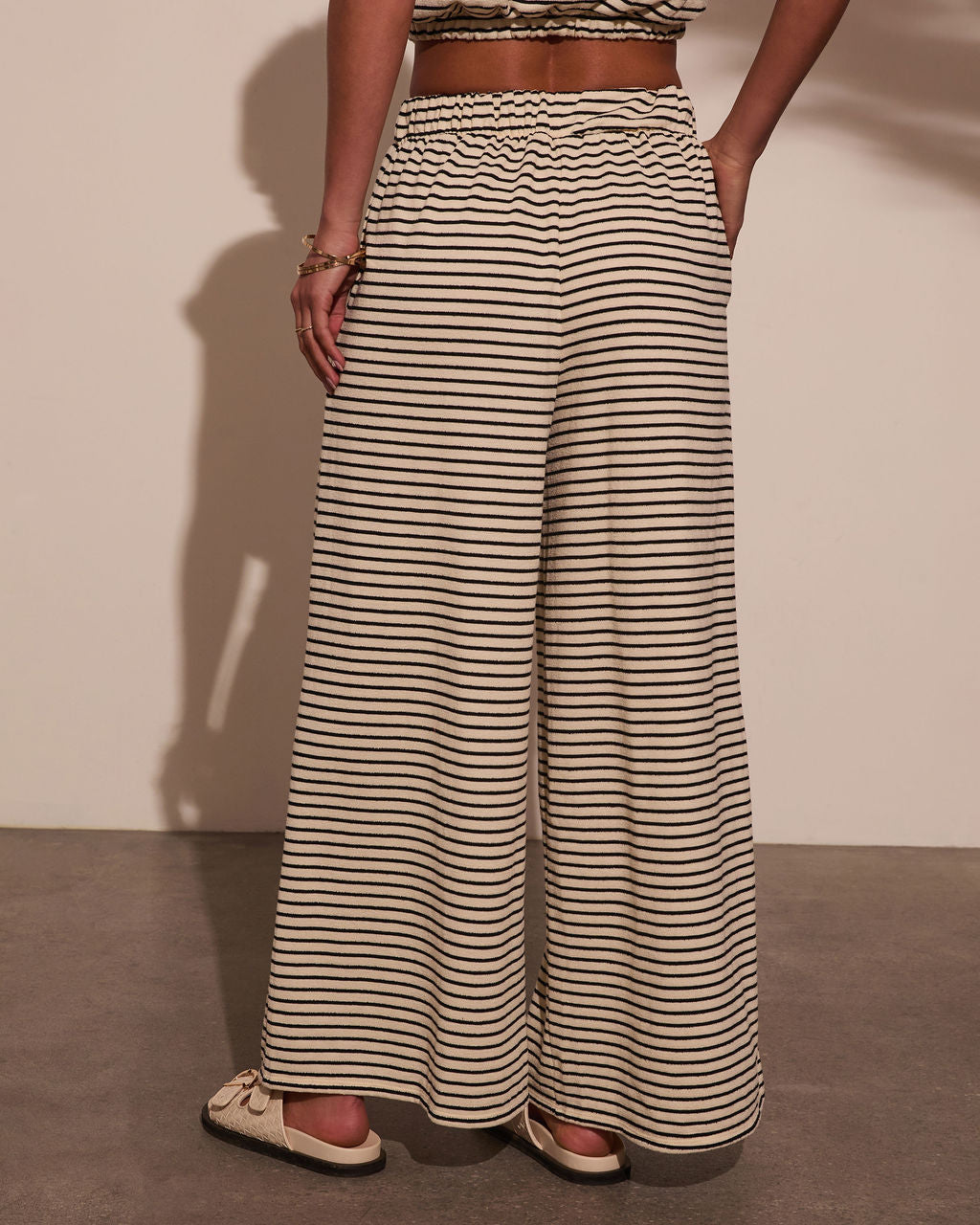 Washed Away Striped Wide Leg Pants - Image 4