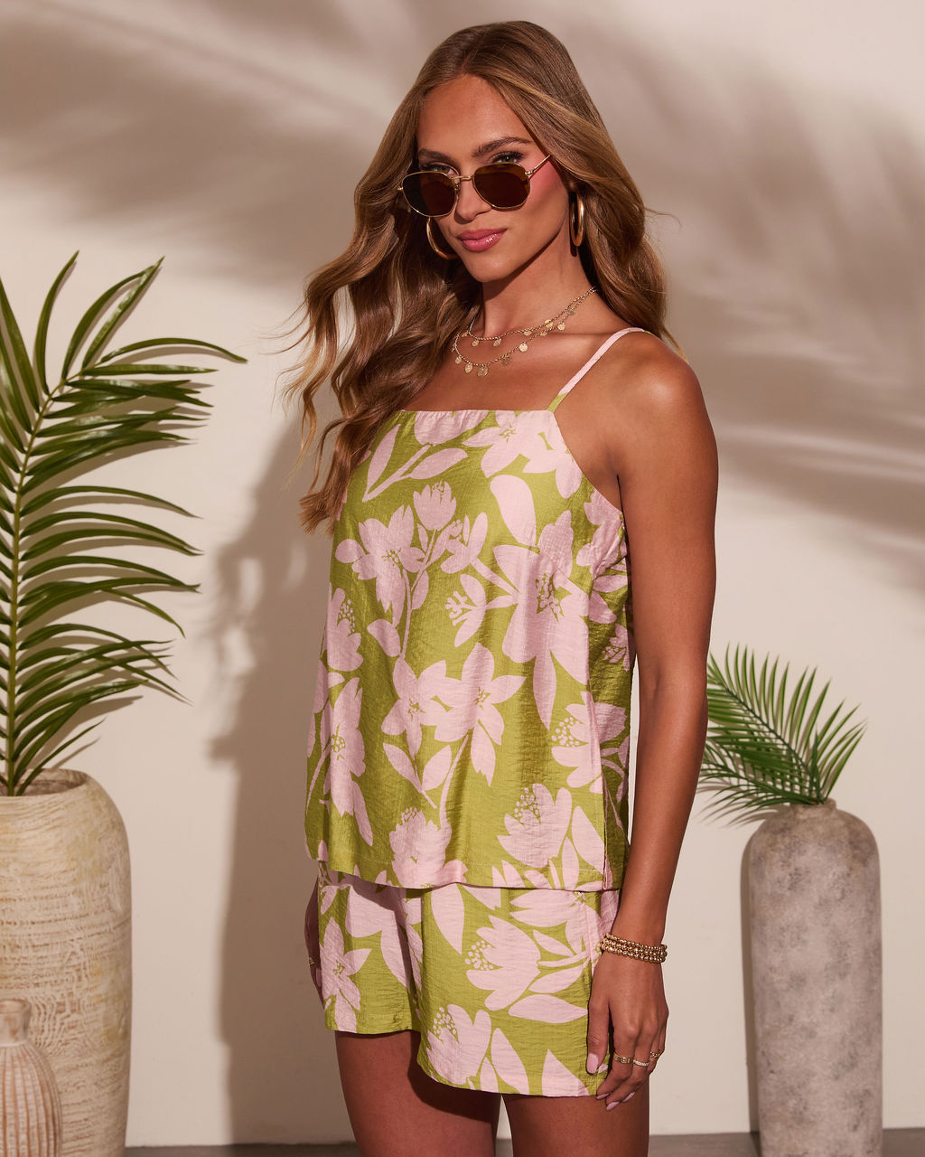 Spritz Hour Floral Print Spaghetti Strap Top - Image 3