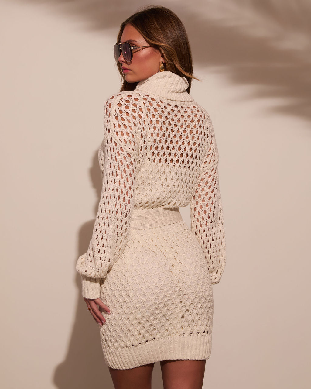 Tanner Open Knit Sweater Mini Dress - Image 4