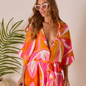 Glow Hour Waist Tie Romper