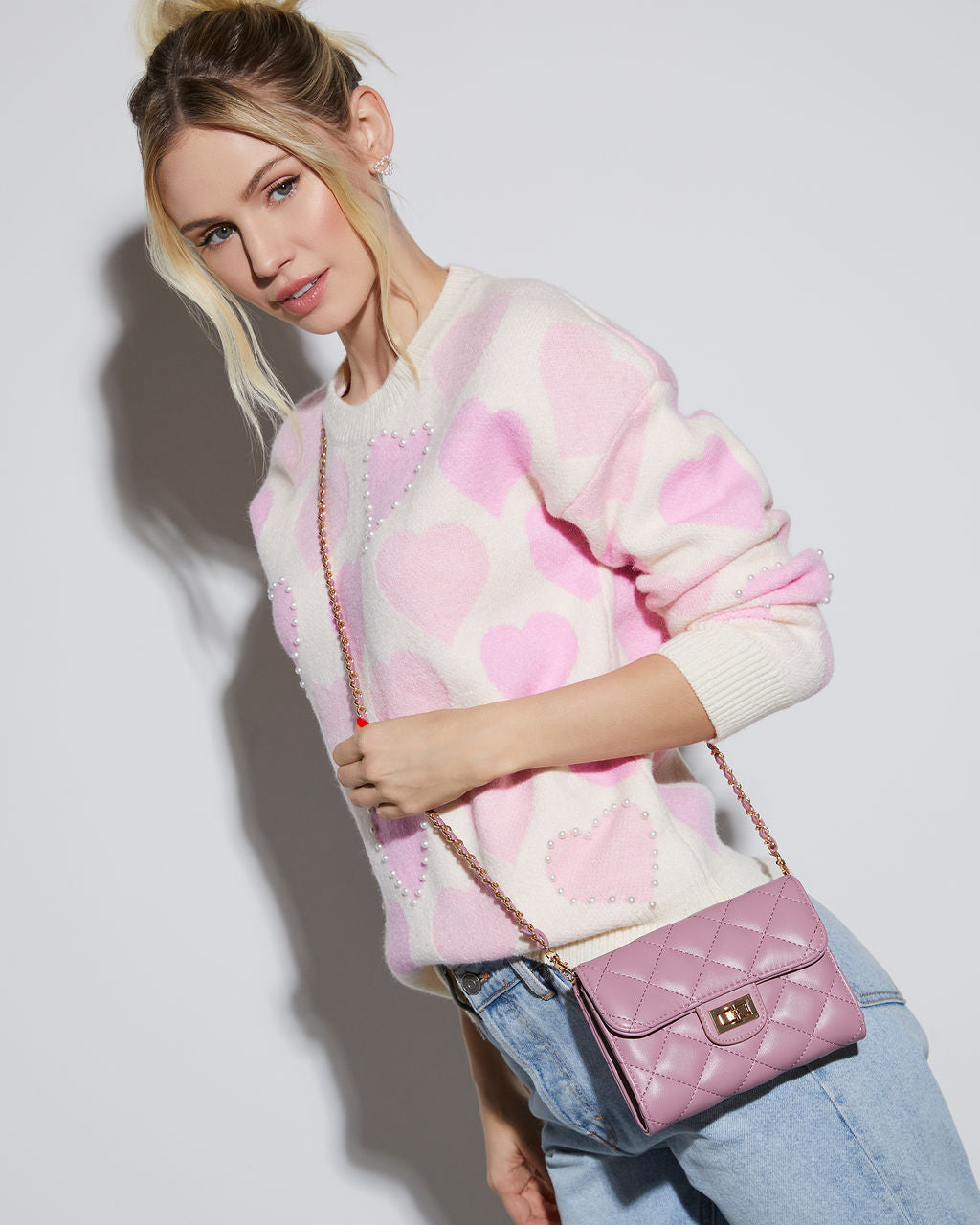 Impulse Quilted Faux Leather Crossbody Clutch - Image 11