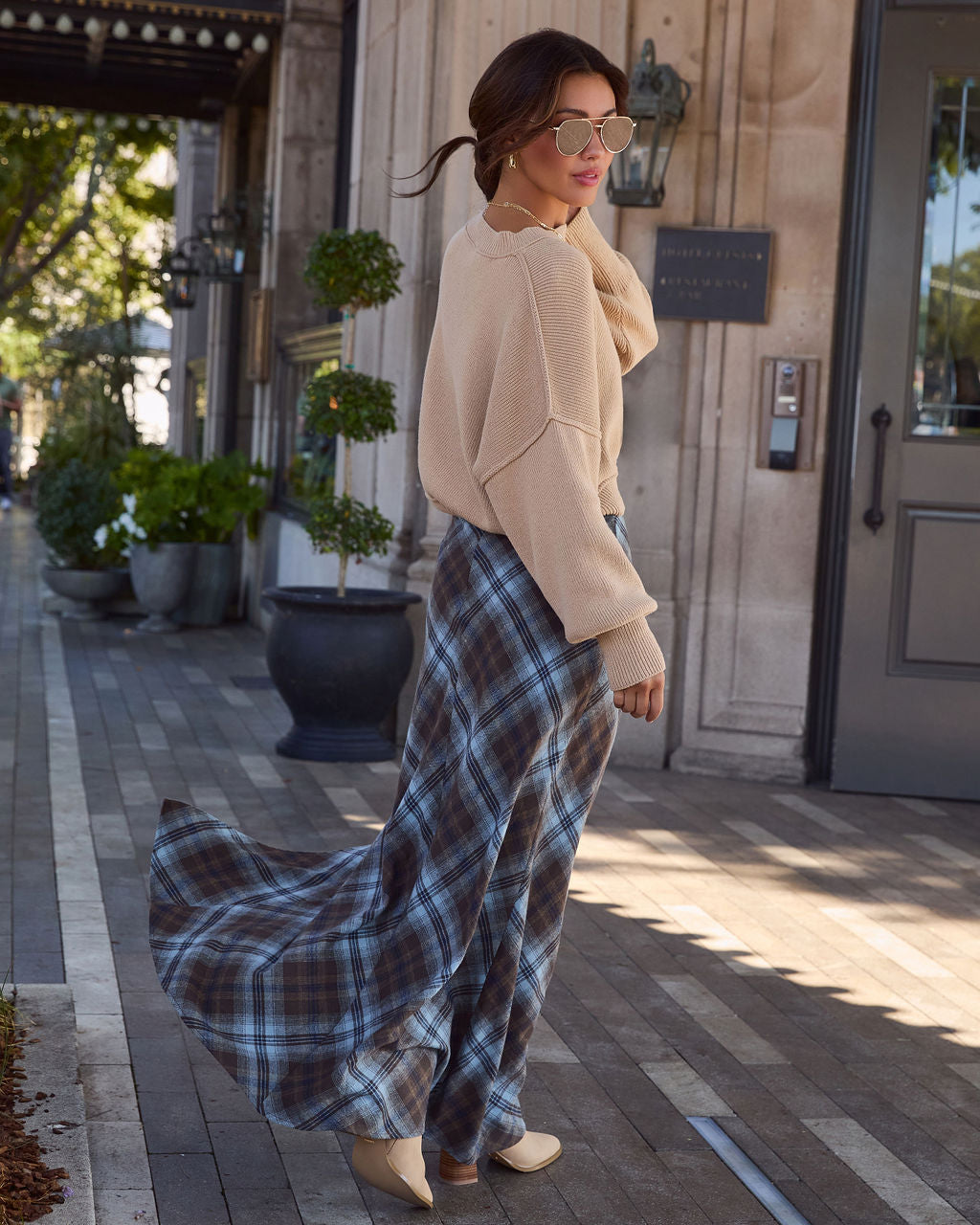 Mae Lynn Plaid Maxi Skirt - Image 6