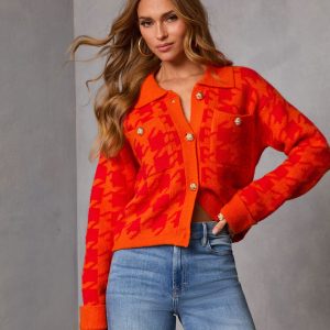 Soft Beginning Houndstooth Cardigan