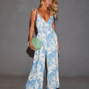 Celestia Elastic Waist Pocketed Jumpsuit