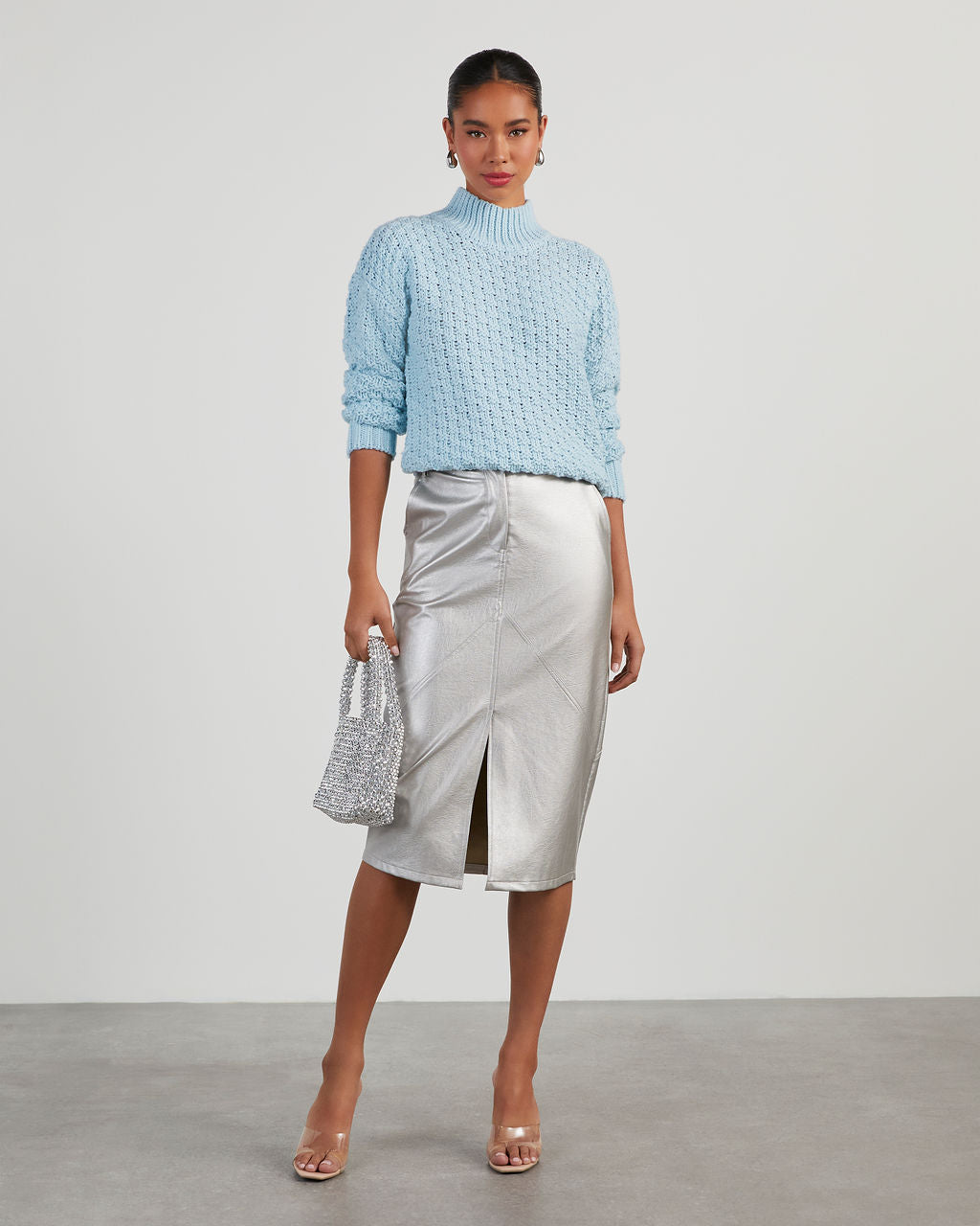 Kerri Textured Mock Neck Knit Sweater - Image 14