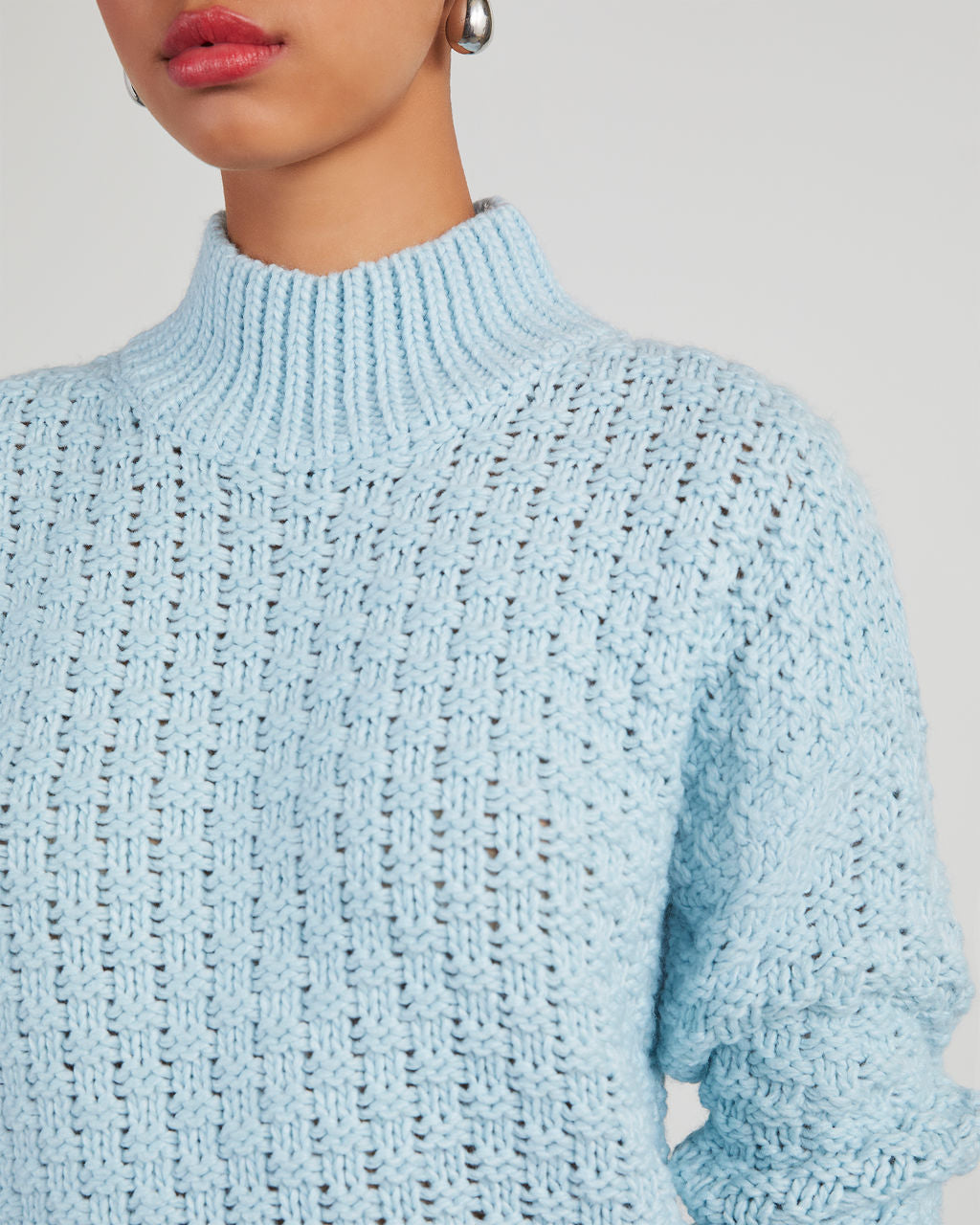 Kerri Textured Mock Neck Knit Sweater - Image 17