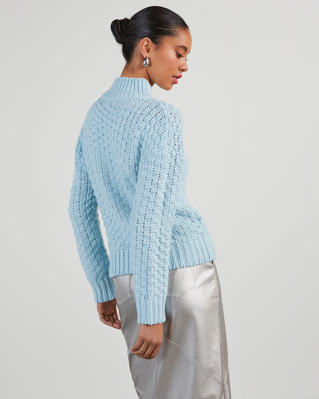 Kerri Textured Mock Neck Knit Sweater - Image 16