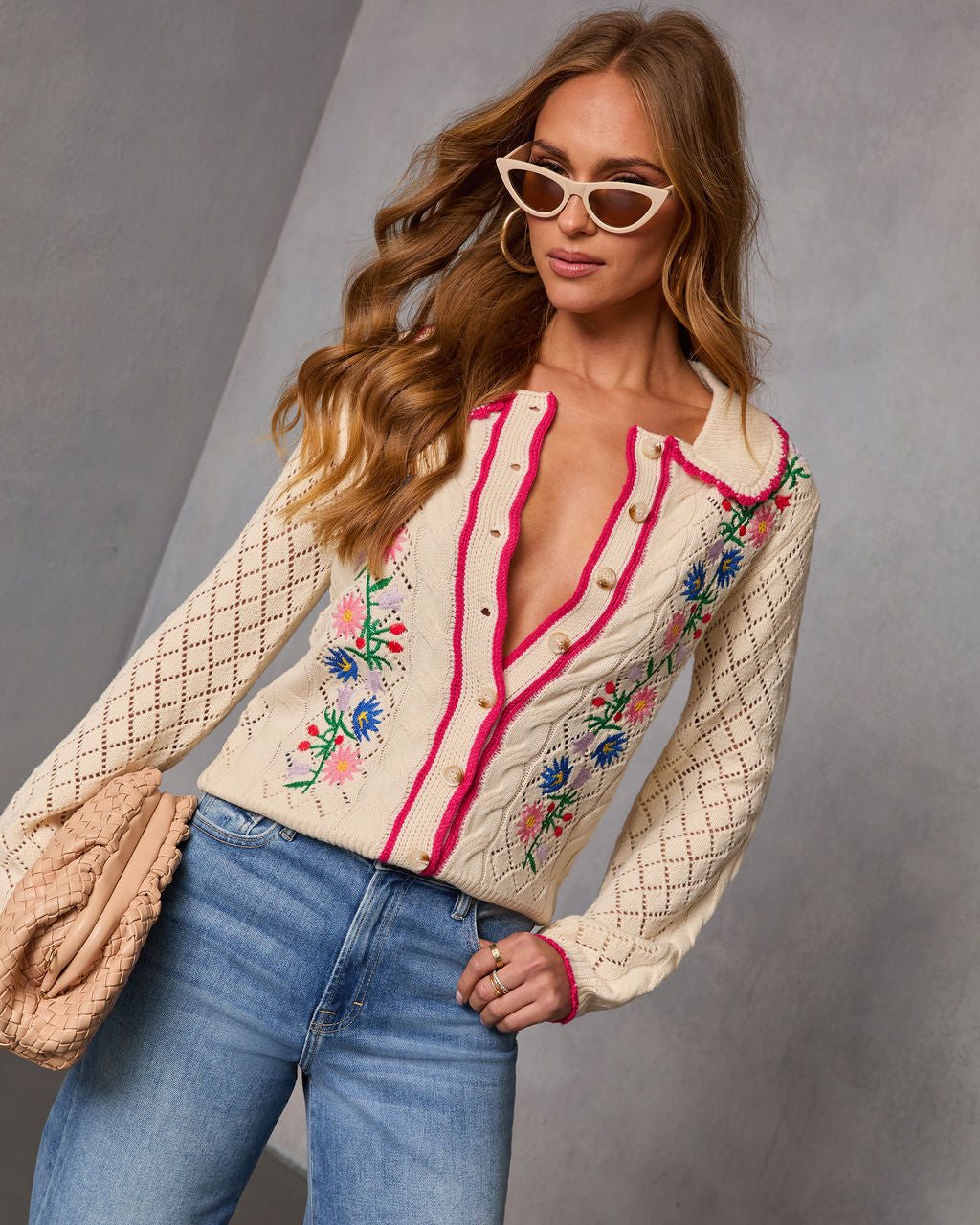Sweet Meadow Embroidered Knit Sweater - Image 5