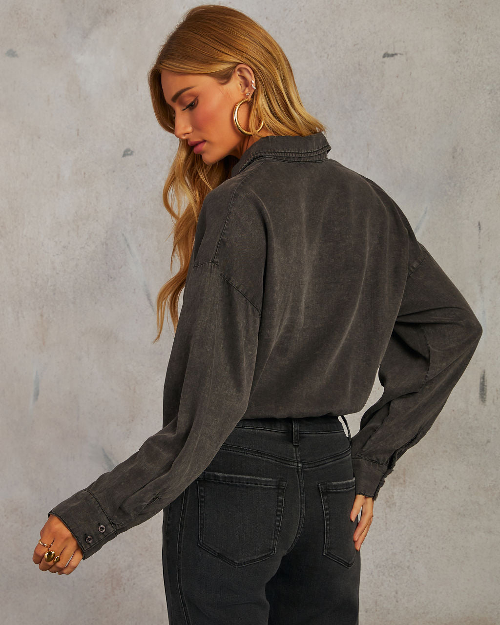 On The Clock Button Down Bodysuit - Image 5