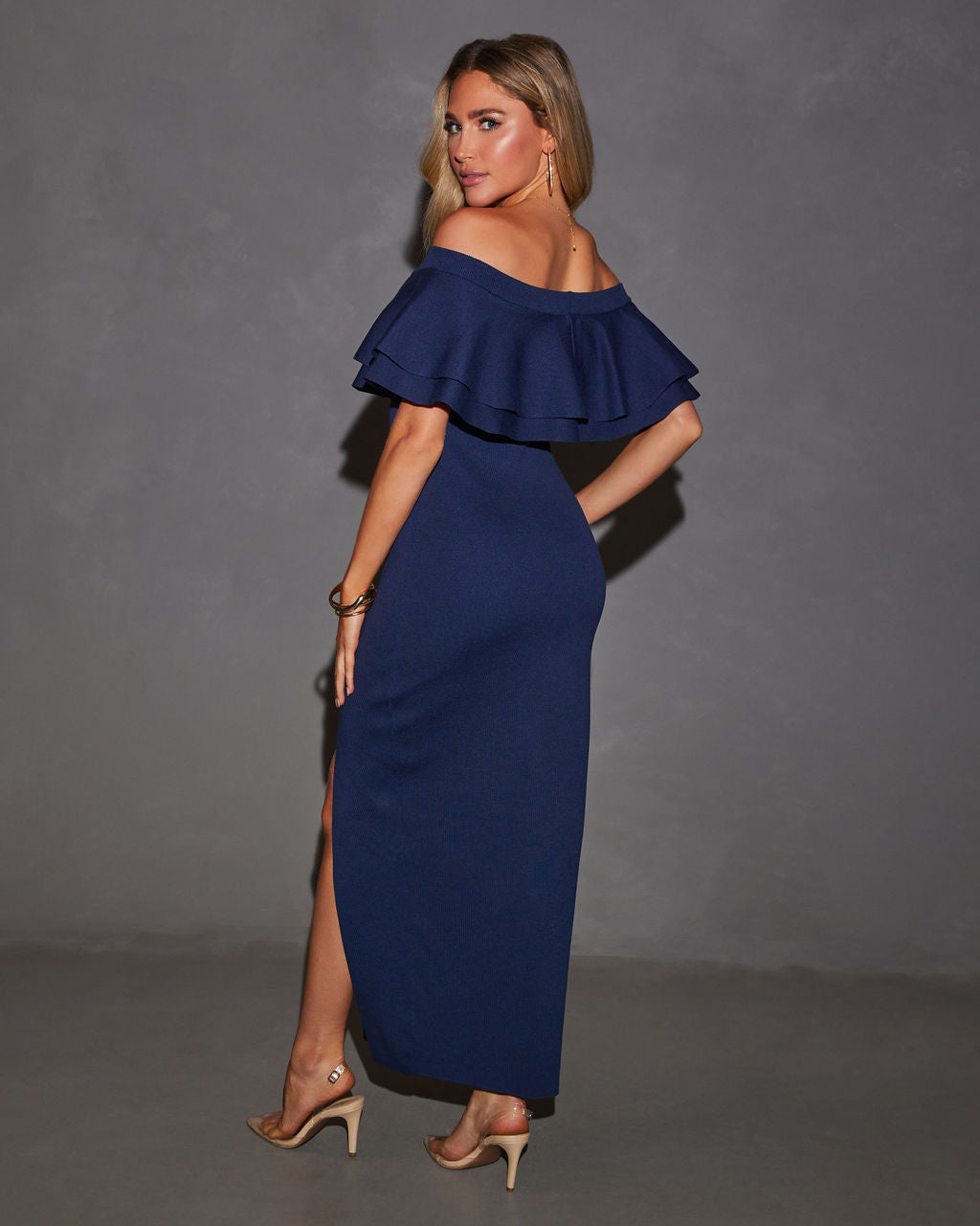 Timeless Beauty Ruffle Off The Shoulder Maxi Dress - Image 22