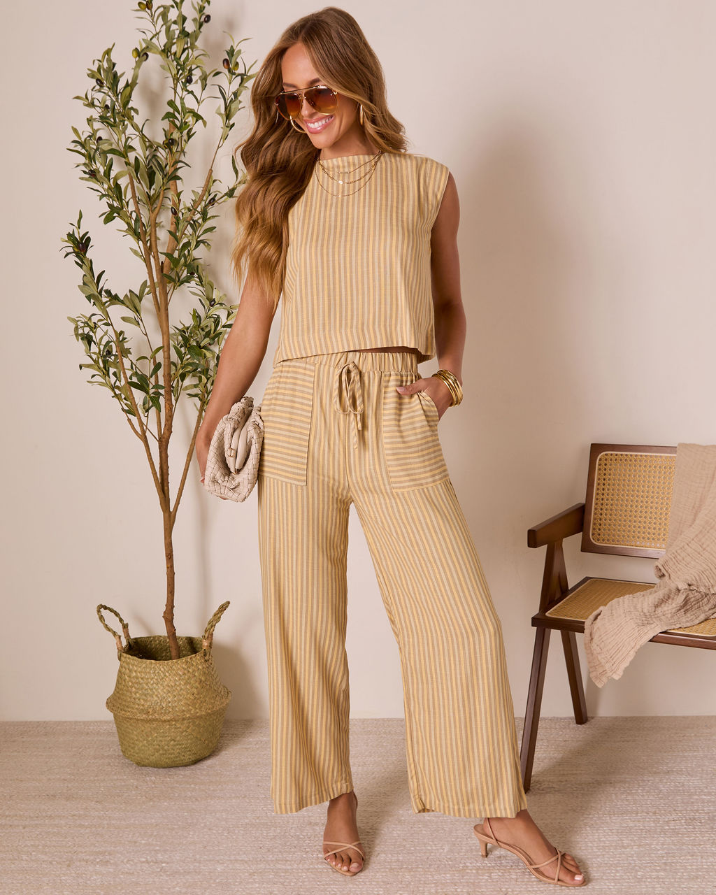 Meadowlight Striped Wide Leg Pants - Image 2