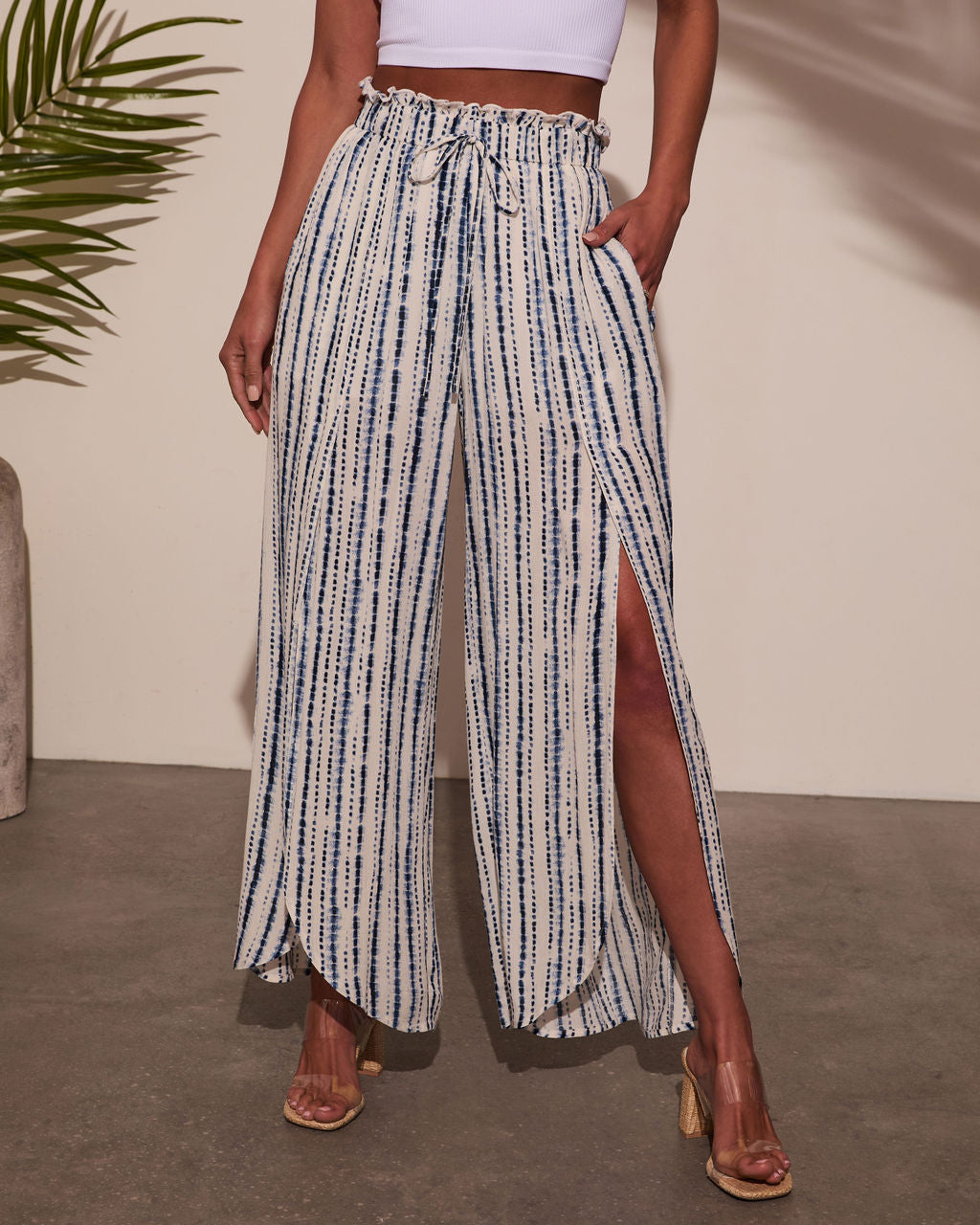 Jessey Abstract Side Slit Pants - Image 5